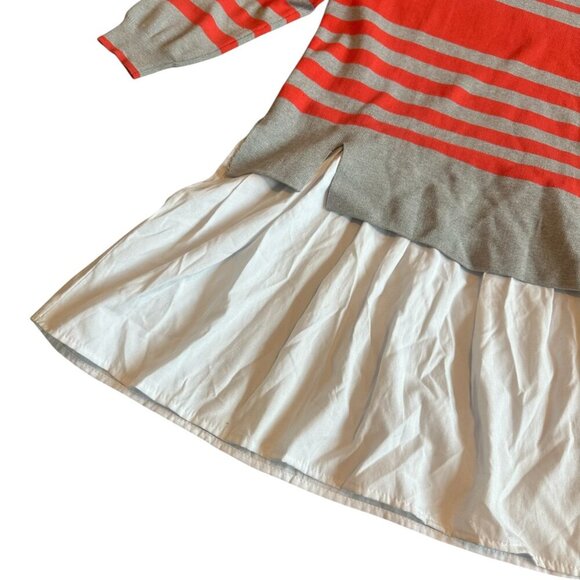 English Factory Grey Striped Sweater Dress Pullover Layered Size Large Women's - Picture 4 of 12